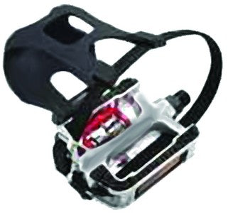 Summit Alloy Exerciser/Spin Pedal w/Clips and Straps 9/16"