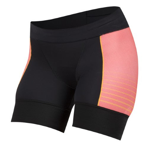 Pearl Izumi Women's Pursuit Tri Half Short Black/Orange Pop Diffuse