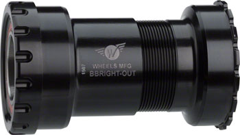 Wheels Manufacturing BBright To Shimano Bottom Bracket With Angular Contact Bearings Black Cups