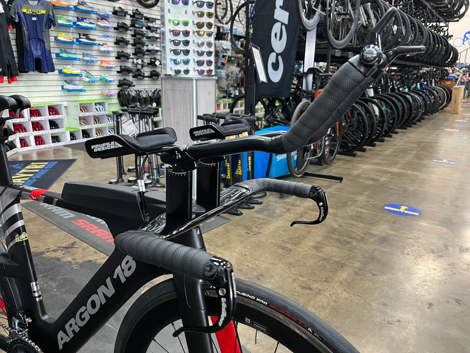 Argon 18 E-119 Tri+ Shimano Ultegra 11 Speed w/Profile Design 58/78 Wheels - Black 2022