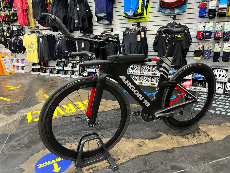 Argon 18 E-119 Tri+ Shimano Ultegra 11 Speed w/Profile Design 58/78 Wheels - Black 2022