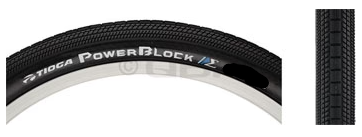 Tioga PowerBlock Tire - 24 x 2.1, Clincher, Wire, Black, 60tpi