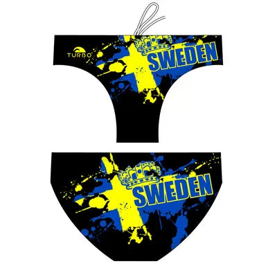 TURBO Boy's Water Polo Swim Suit Sweden Corona