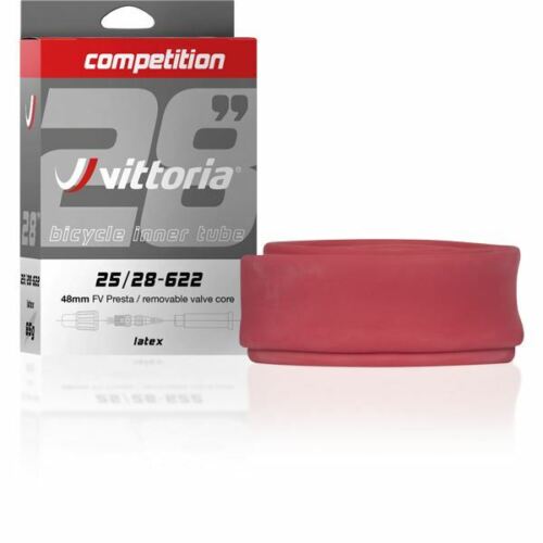 Vittoria Competition Latex Road Bicycle Inner Tube 700x25-28c Presta Valve 48mm
