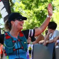 ANGELA CONQUERED THE OPEN WATER SWIM AT IM 70.3 MUNCIE