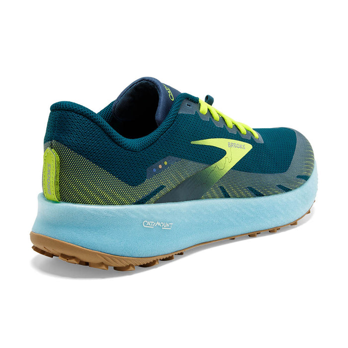 Brooks Men's Catamount Speed Running Shoes - Blue/Lime/Biscuit Size 9