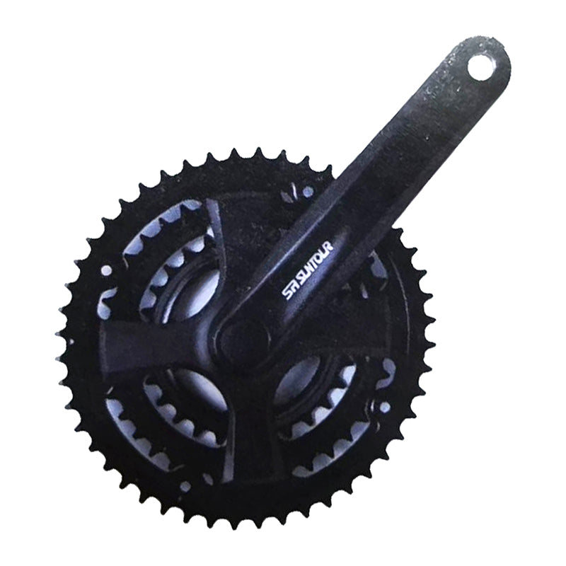 SR Suntour XCC Crankset, 170mm, 42/34/24, 122 JIS SQR TPR