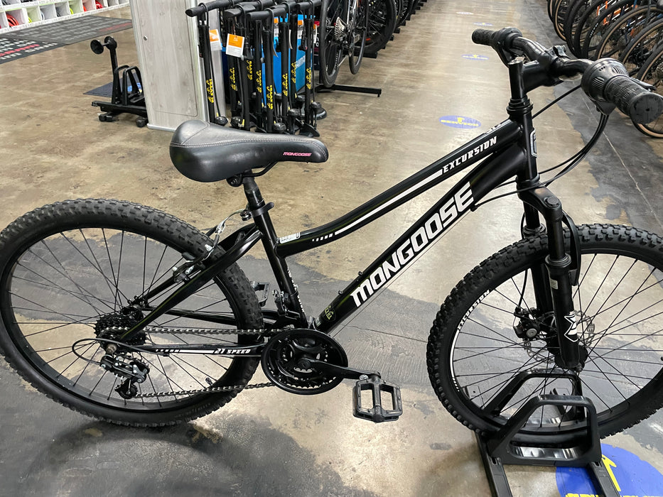 Mongoose Excursion 24" 21 Speed Kids Mountain Bike -  Black USED