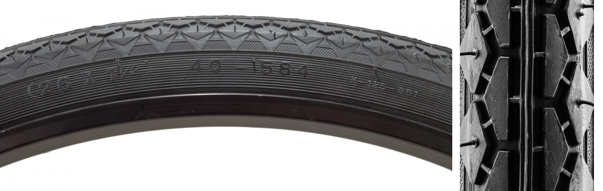 Kenda K125 Street Tire - 26 x 1 1/2, Clincher, Wire, Black