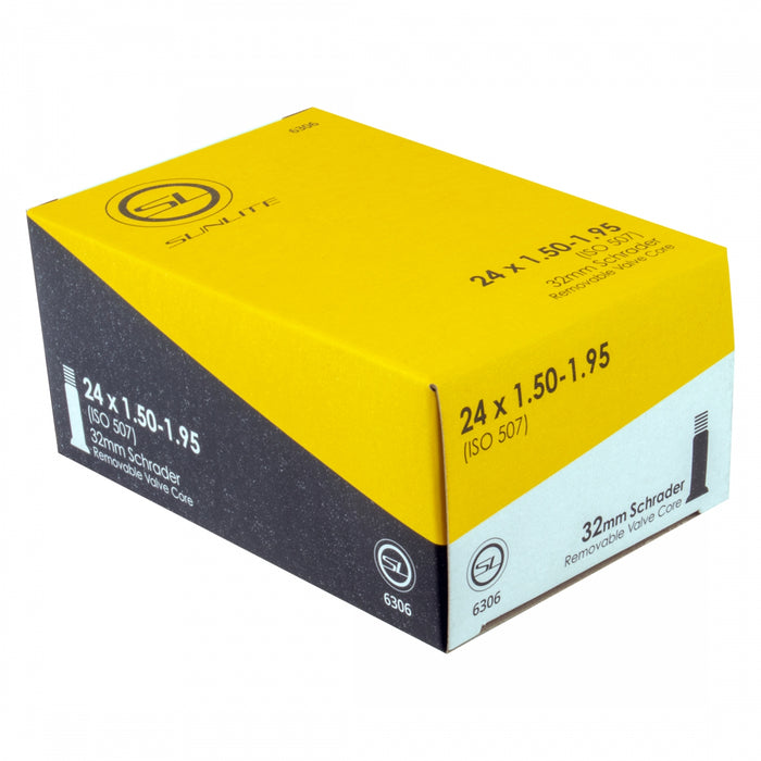 Sunlite Standard Schrader Valve Inner Tube 24x1.50-1.95 32mm