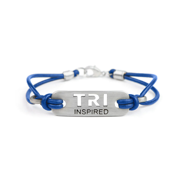 Athlete Inspired "Tri" Inspired Bracelet 7" Blue