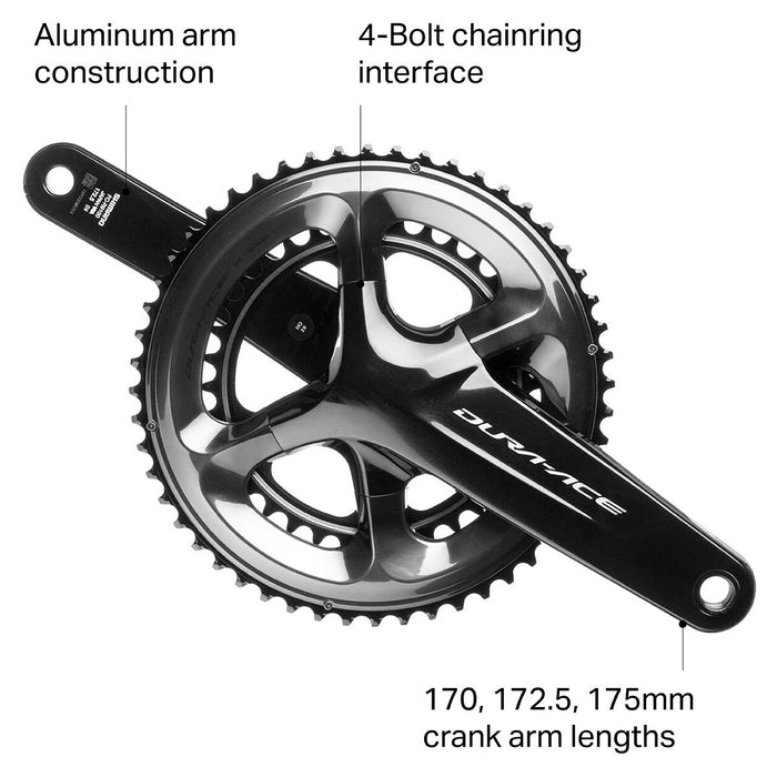 Shimano FC-R9100 Dura-Ace 2x11 Speed Crankset - 175mm, without Chainrings