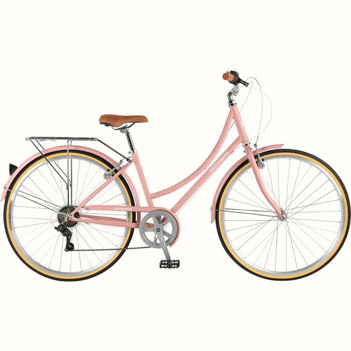 Retrospec Beaumont 7-Speed Step-Thru City Bike - Mauve 2024