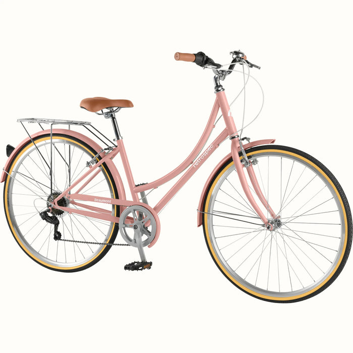 Retrospec Beaumont 7-Speed Step-Thru City Bike - Mauve 2024