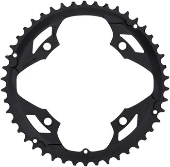 Full Speed Ahead Omega/Vero Pro Road Double Chainring - 46t, 120 BCD, Aluminum, N-11, Black