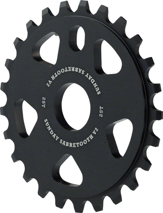 Sunday Sabretooth V2 25t, Black Single Speed Sprocket