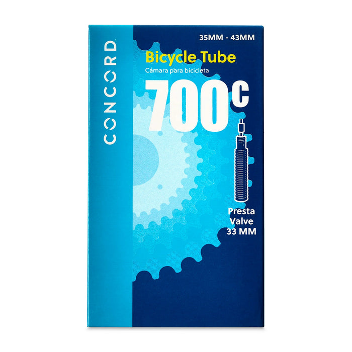 Concord Bikes Bicycle Inner Tube, 700c x 35/43, 32mm Presta Valve