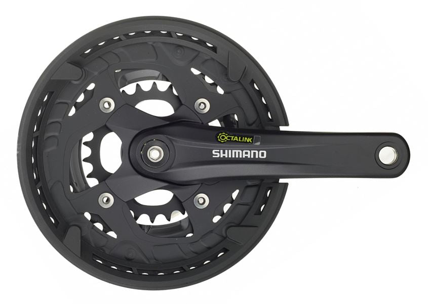 Shimano Alivio FC-T4010 Crankset - 175mm, 9-Speed, 48-36-26t, 104/64 BCD, Shimano Octalink V2 Spindle Interface w/o Chainguard, Black