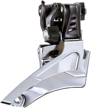 microSHIFT T382B Front Derailleur - 8-Speed, Double, 44-48T Max, 31.8/34.9 Band Clamp, Shimano Compatible, Silver