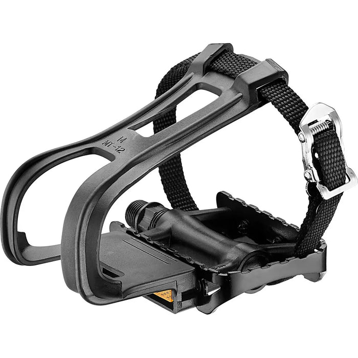 Giant Empire Flat Pedal w/ Toe Clips - 9/16"