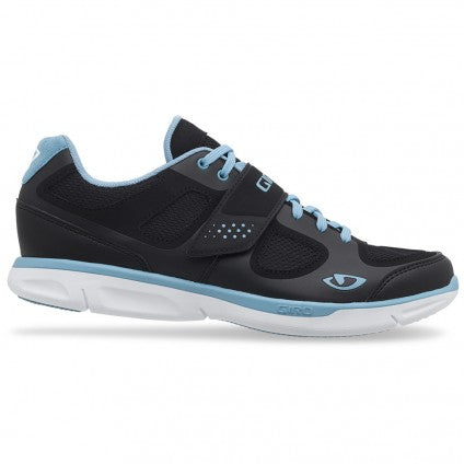 Giro Women's Whynd Mountain Bike Shoes - Size 40, Black/White/Milky Blue