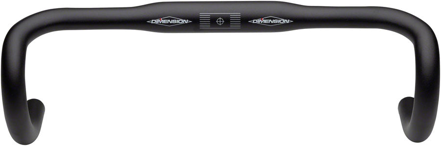 MSW Flat Top Shallow Drop Handlebar - Aluminum, 31.8mm, 40cm, Black