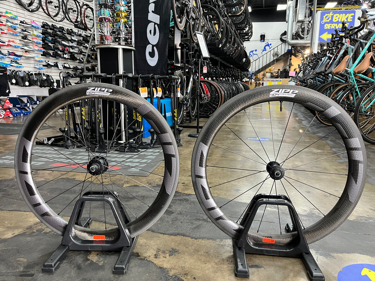 Zipp 404 Firecrest Tubeless Rim Brake Carbon Wheels Playtri