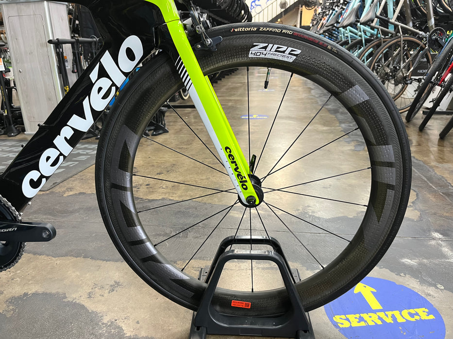 Cervelo P3 Shimano Ultegra Di2 w/ ZIPP 404 Firecrest Wheels - Fluoro/Black/Black 2019 DEMO