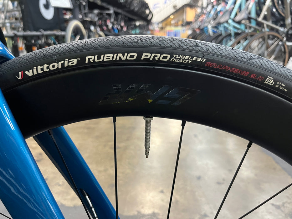 Argon 18 E-117 Disc Shimano Ultegra Di2 11 Speed w/ Profile Design GMR 50 Wheels - Blue 2023