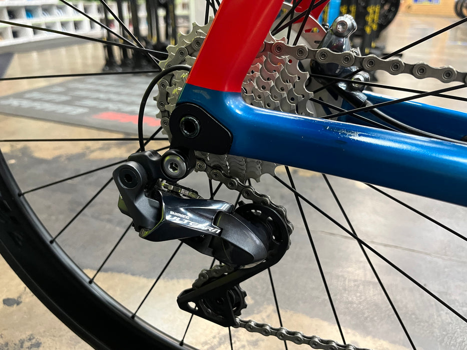 Argon 18 E-117 Disc Shimano Ultegra Di2 11 Speed w/ Profile Design GMR 50 Wheels - Blue 2023