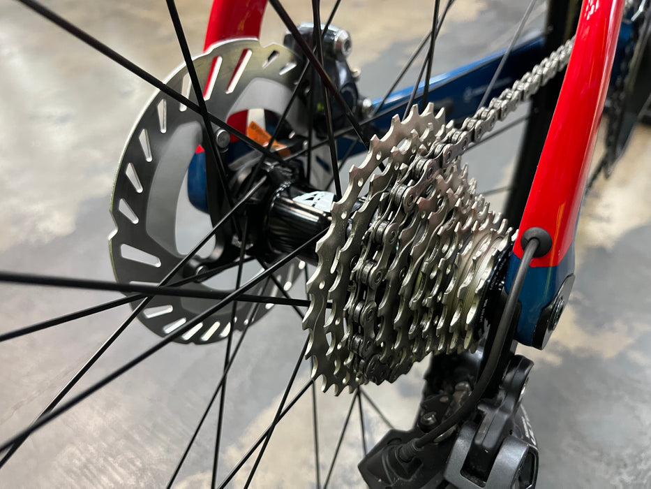 Argon 18 E-117 Disc Shimano Ultegra Di2 11 Speed w/ Profile Design GMR 50 Wheels - Blue 2023