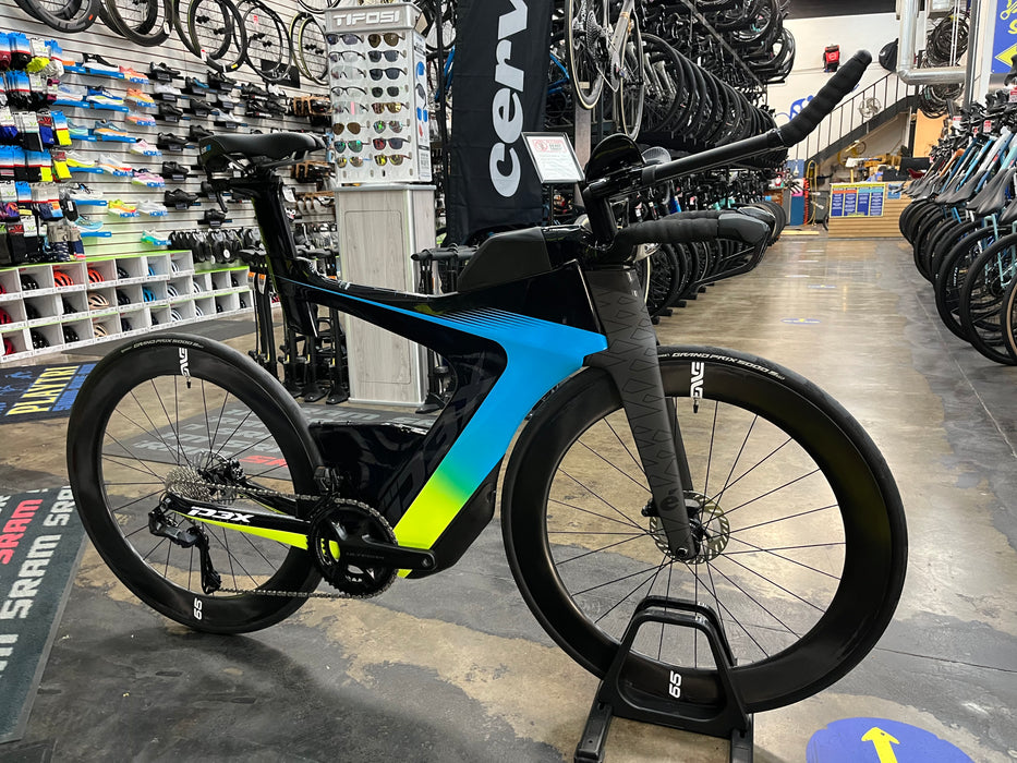 Cervelo P3X Shimano Ultegra Di2 12 Speed - ENVE Foundation 65 Wheels - Rivera/Fluoro/Black
