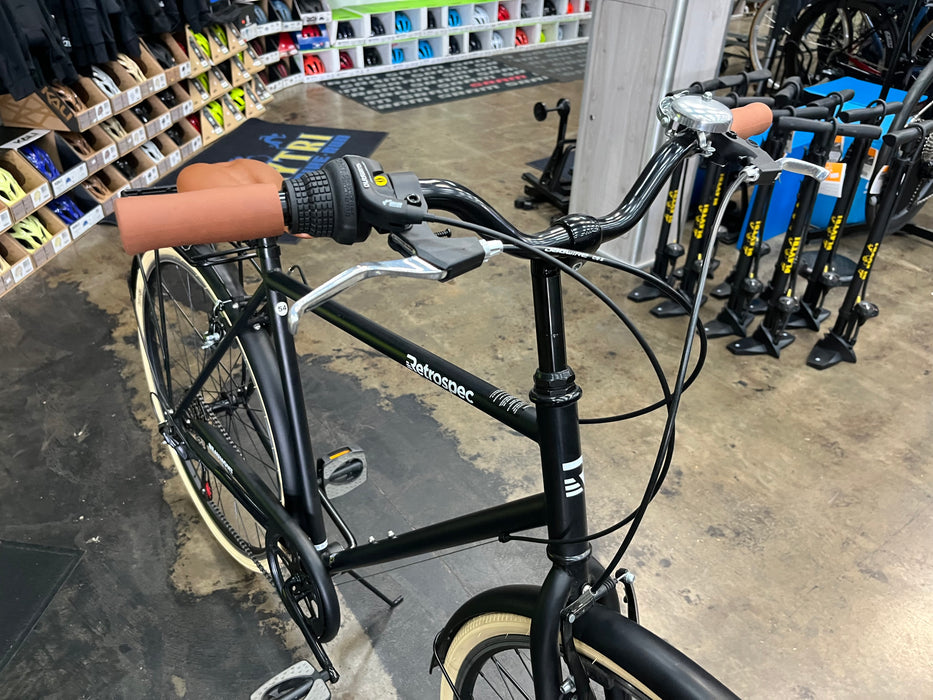 Retrospec Beaumont City Bike - 7 Speed - Matte Black DEMO