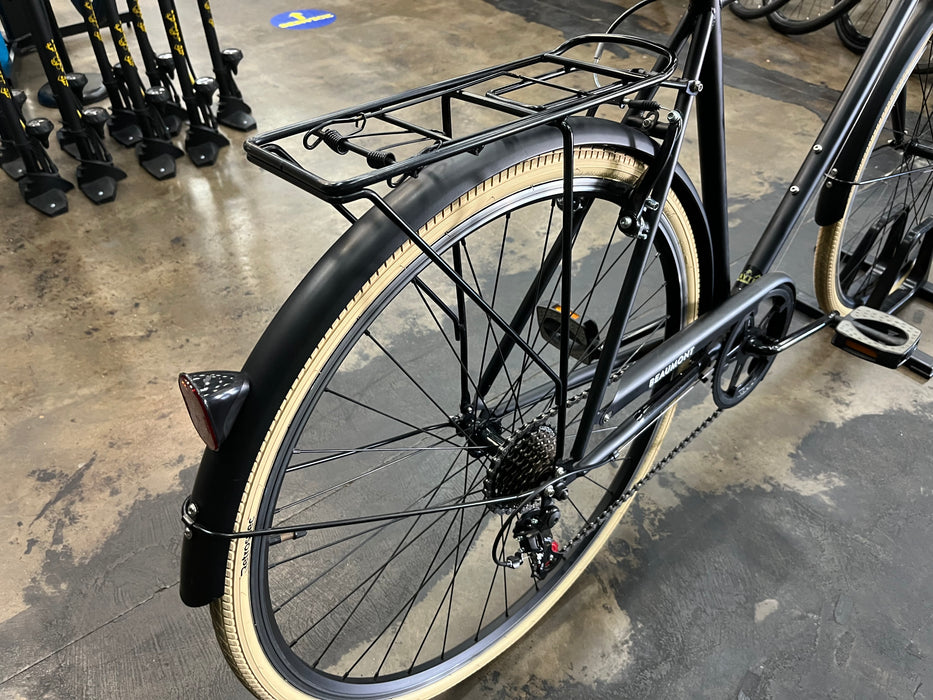 Retrospec Beaumont City Bike - 7 Speed - Matte Black DEMO
