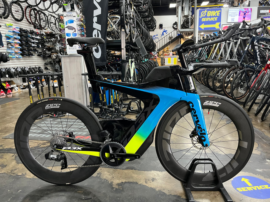 Cervelo P3X SRAM Rival eTap AXS 2x w/ZIPP 808 Firecrest Wheels - Rivera/Fluoro/Black 2021