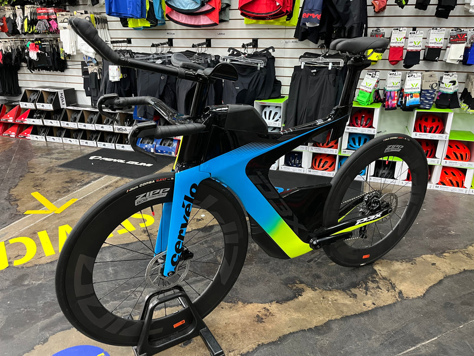 Cervelo P3X SRAM Rival eTap AXS 2x w/ZIPP 808 Firecrest Wheels - Rivera/Fluoro/Black 2021