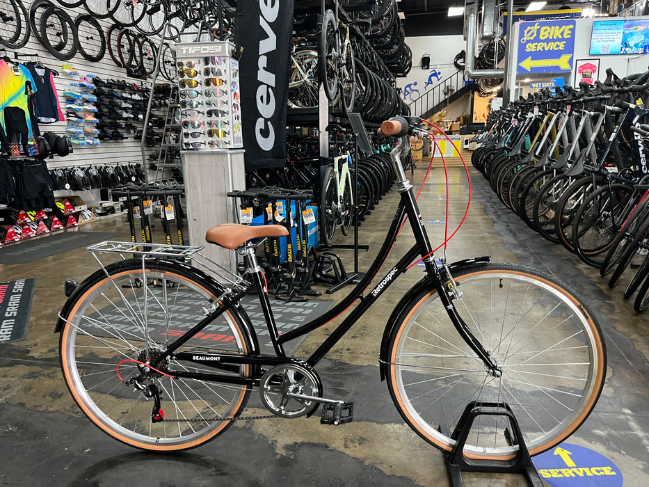 Retrospec Beaumont 7-Speed Step-Thru City Bike - Black 2022