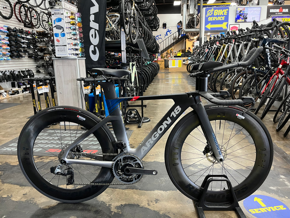 Argon 18 E-118 Tri+ SRAM Red eTap AXS w/Reynolds AR80 Wheels - Black 2023