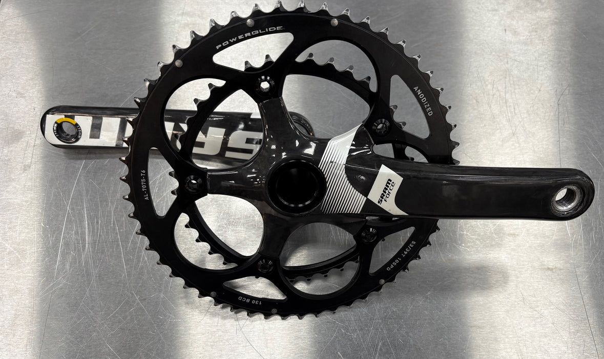 SRAM Force 22 Exogram BB30 172.5mm 53-39T 10-Speed Crankset Used