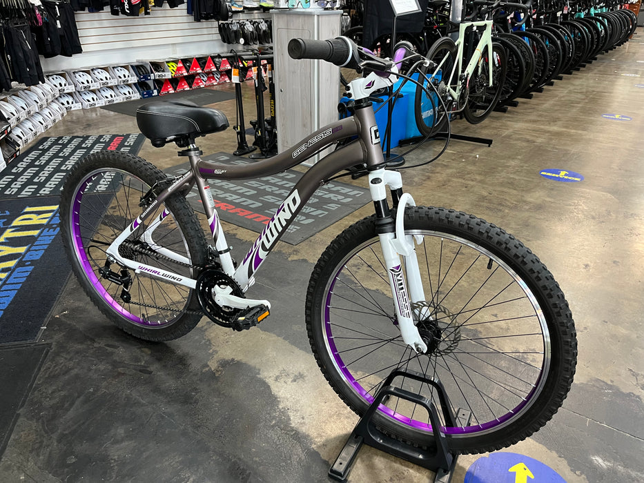 Genesis 26" Whirlwind Mountain Bike - Grey/White/Purple USED