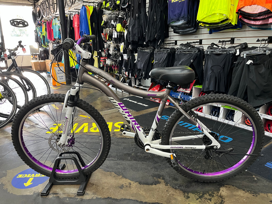 Genesis 26" Whirlwind Mountain Bike - Grey/White/Purple USED