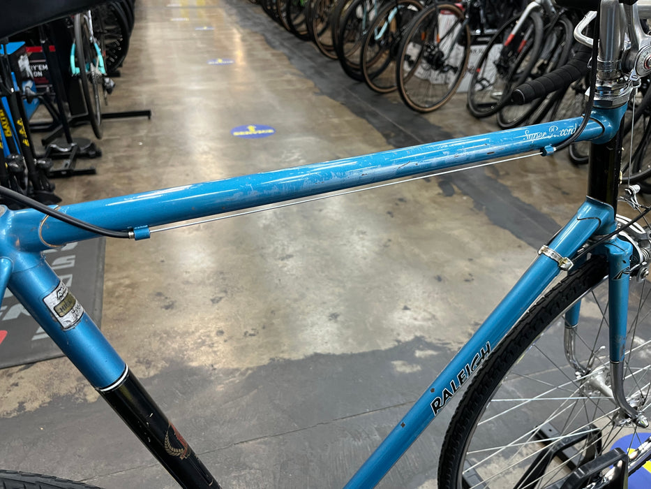 Raleigh Super Record Road Bike Suntour 2x5 - Blue Vintage USED