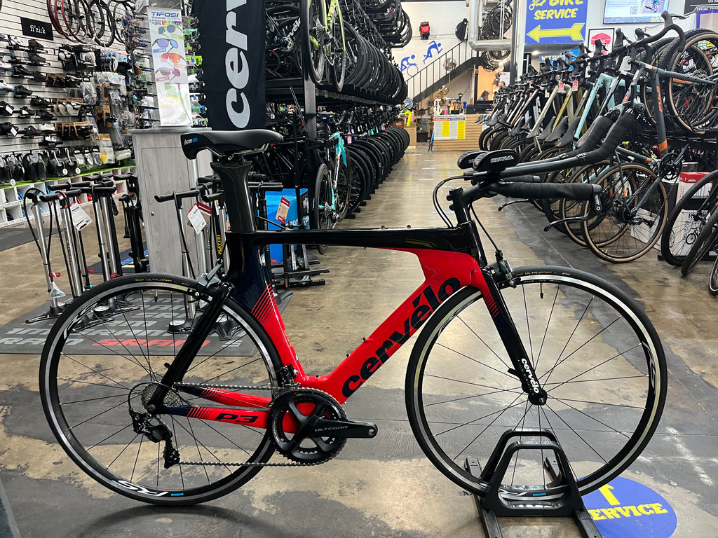 Cervelo P3 Shimano Ultegra/105 11 Speed - Red/Black/Blue — Playtri