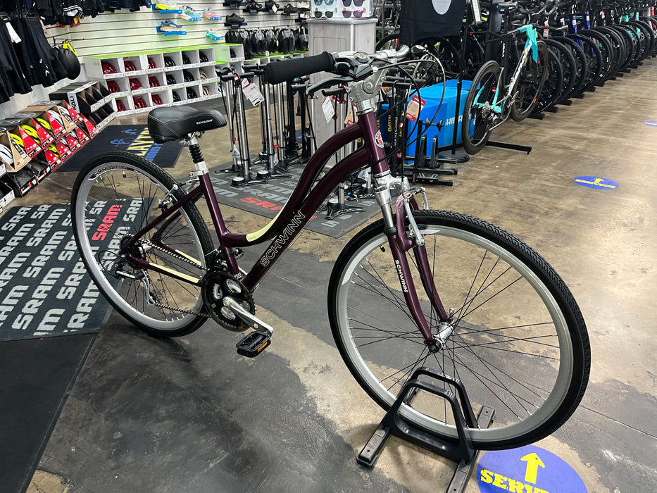 Schwinn Trailway Hybrid Shimano Acera 7 Speed - Purple USED