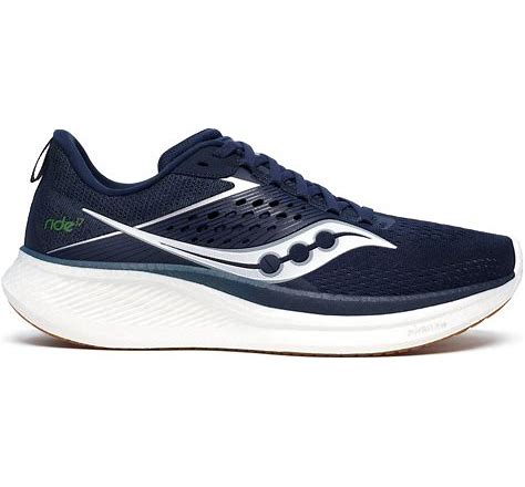 Saucony Men's Ride 17 Running Shoes - Navy/Gum Size 12
