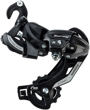 Shimano Tourney RD-TY500-SGS Rear Derailleur - 6,7 Speed, Long Cage, Black, BMX/Track Frame Hanger