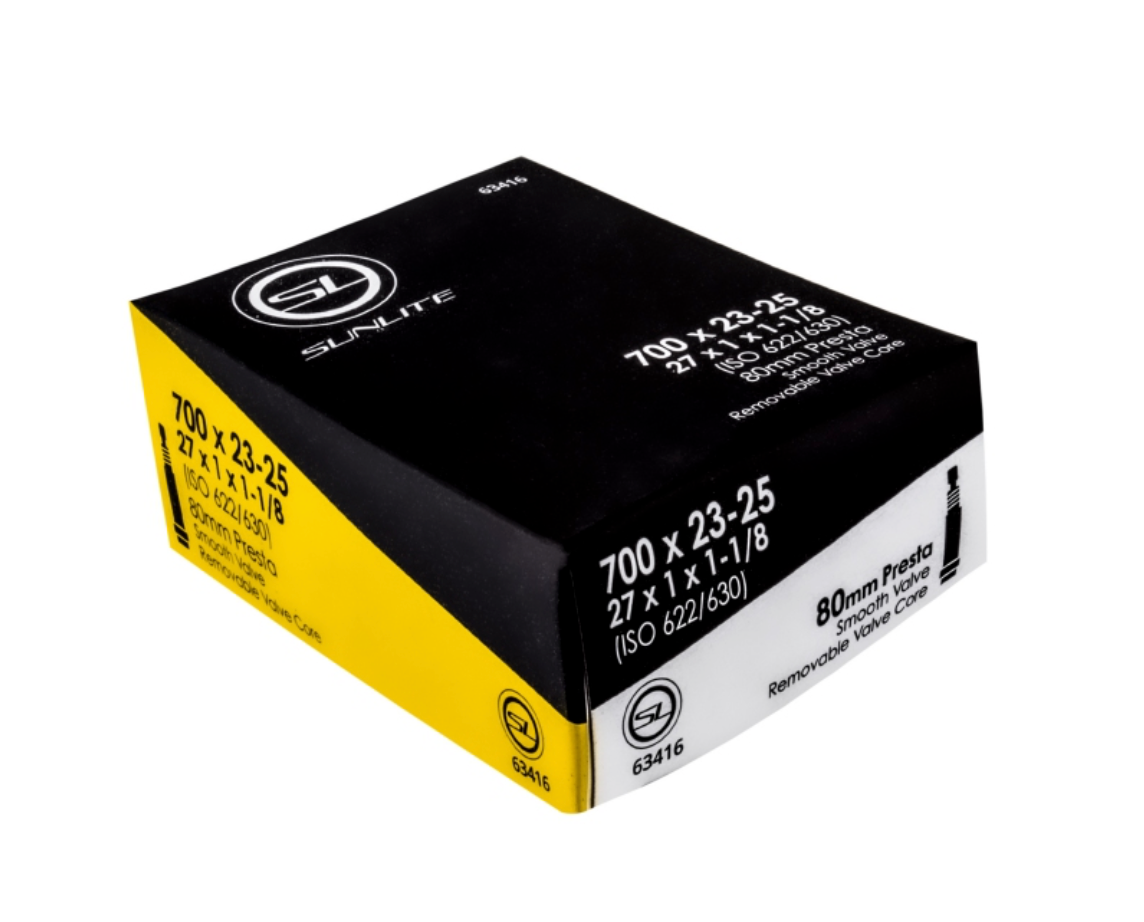 Sunlite Standard Presta Valve Inner Tube 700x23-25c 80mm — Playtri