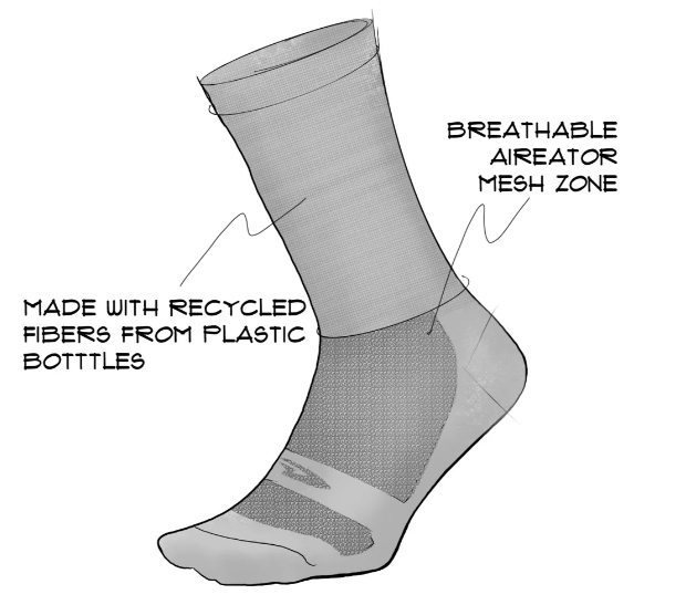 DeFeet Socks Aireator 3" Bee Aware