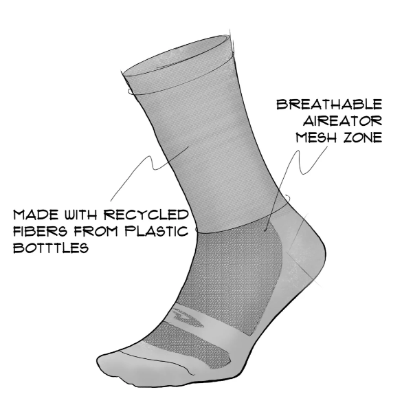 DeFeet Socks Aireator 6" Barnstormer Ombre