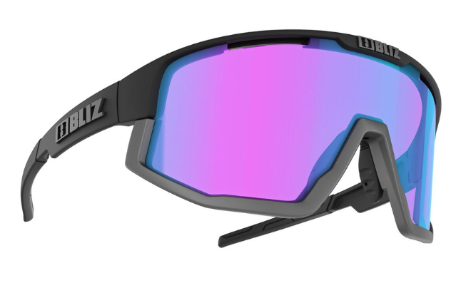 Bliz Fusion Matte Black with Matte Grey Jawbone with Blue Multi Contrast Lens